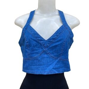 Mebon Jeans Lace Crop Top Size M